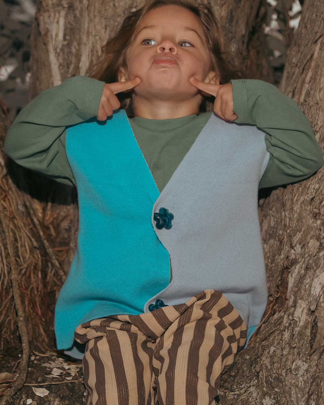 Louise Knitted Vest in Periwinkle