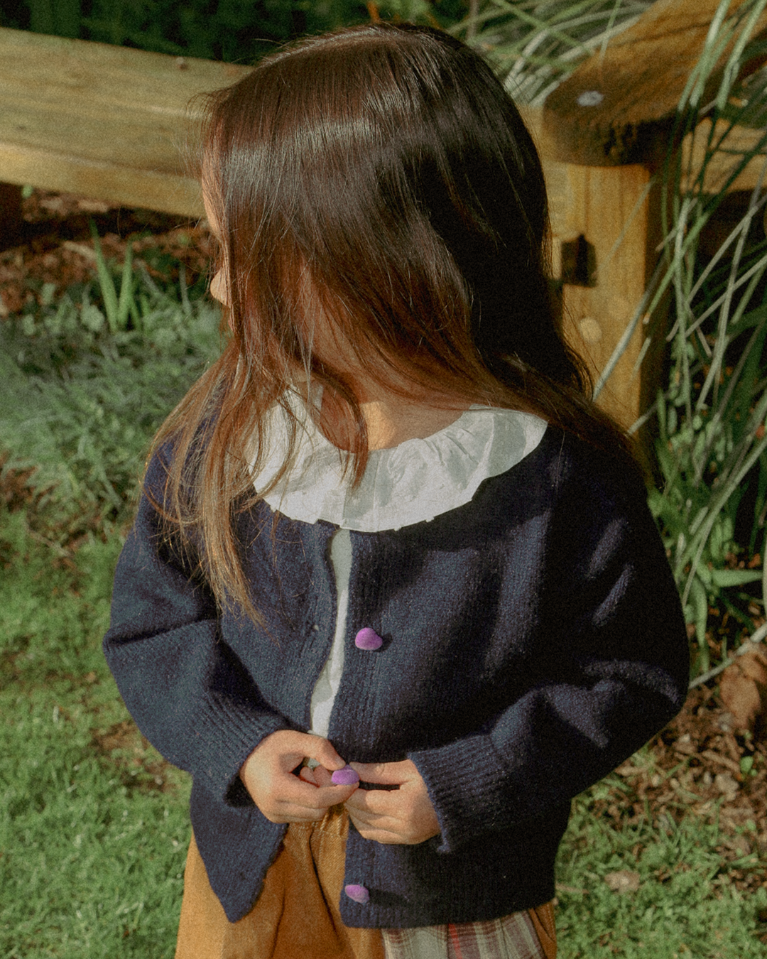 Roe Cardi in Blueberry