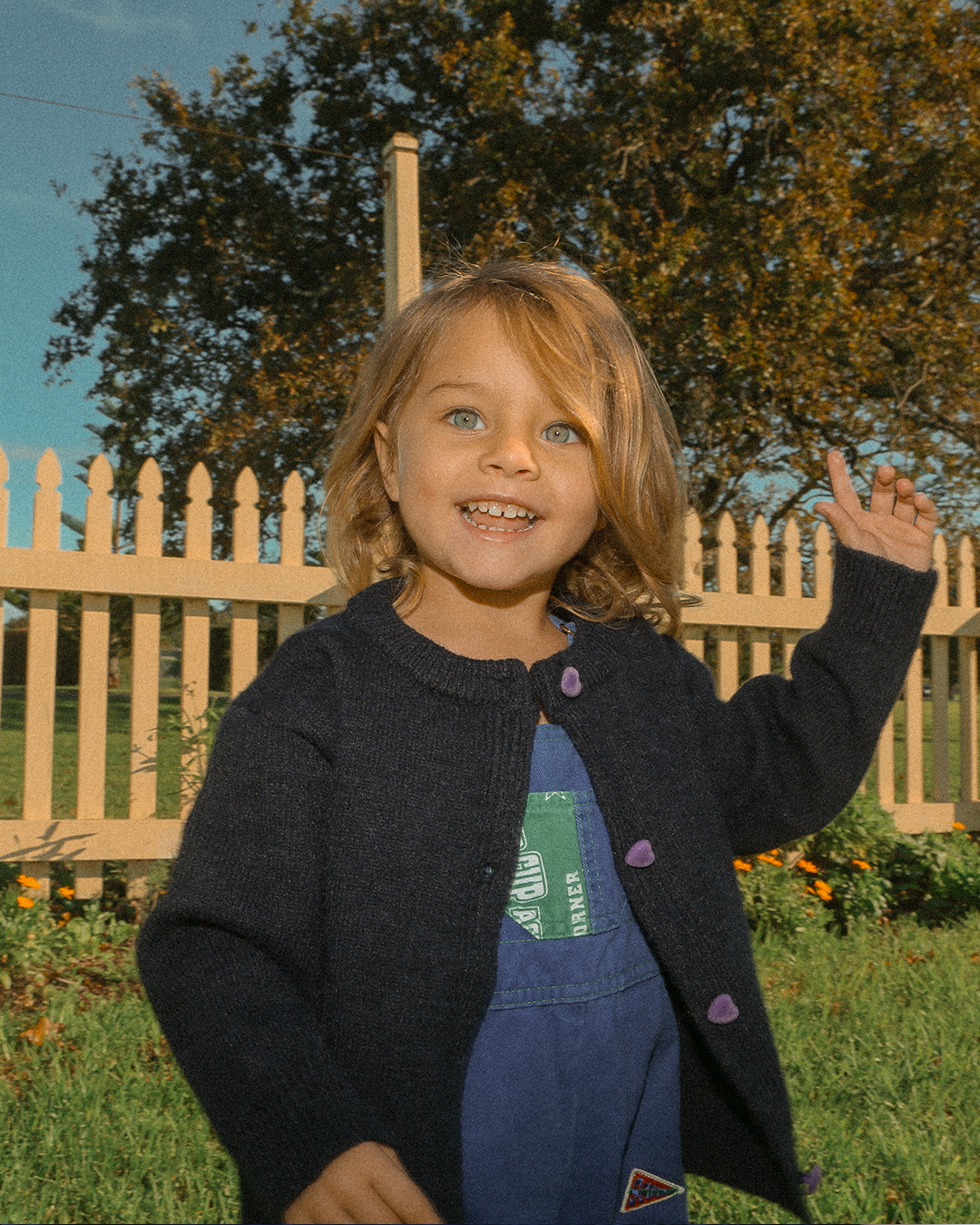 Roe Cardi in Blueberry