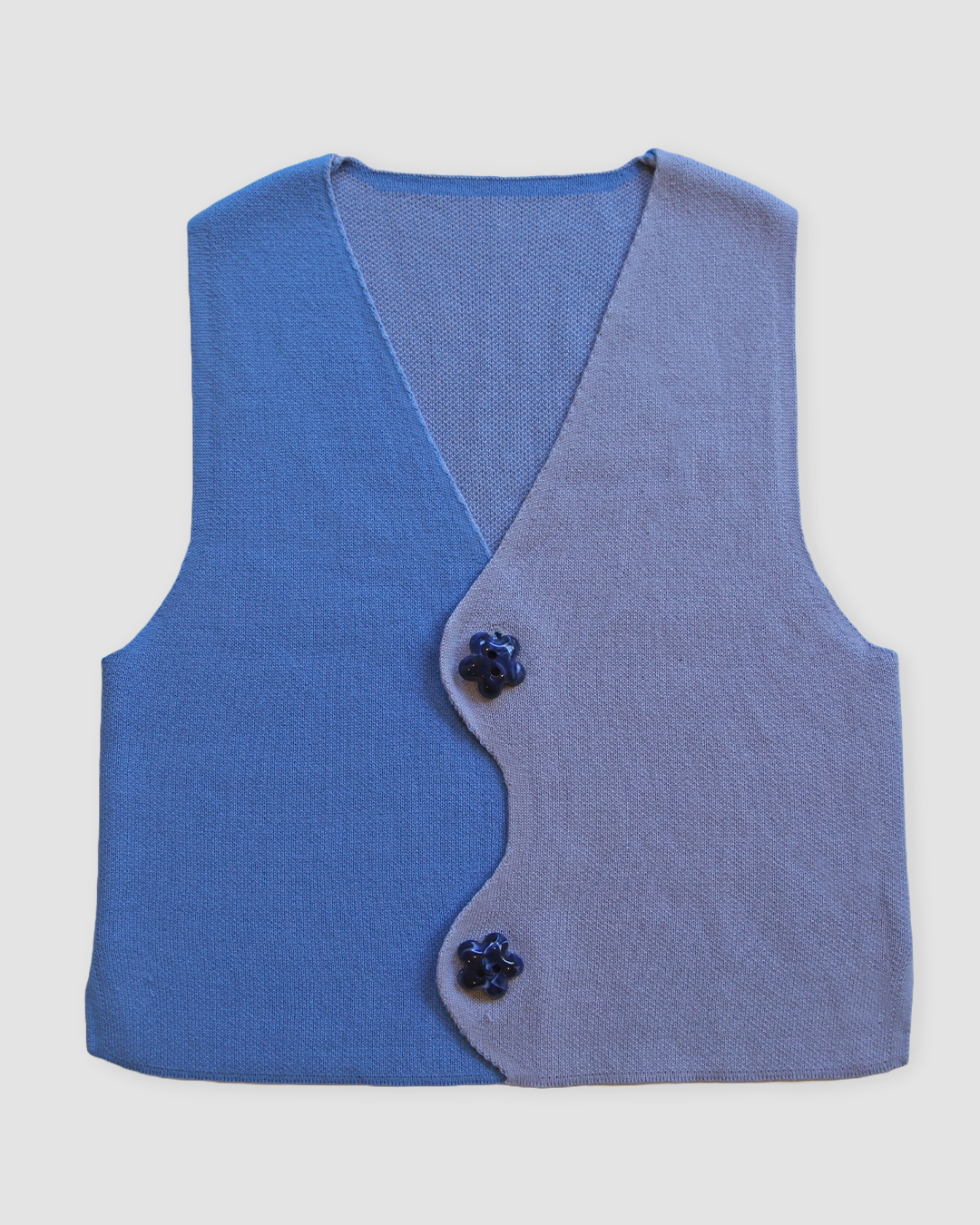 Louise Knitted Vest in Periwinkle